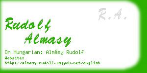 rudolf almasy business card